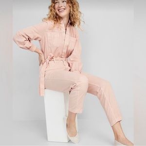Old Navy New Pink Bamboo Utility jumpsuit size Medium